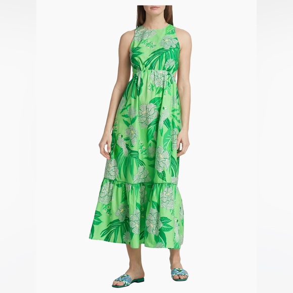 FARM Rio Dewdrop Floral Green Midi Dress - Picture 3 of 10